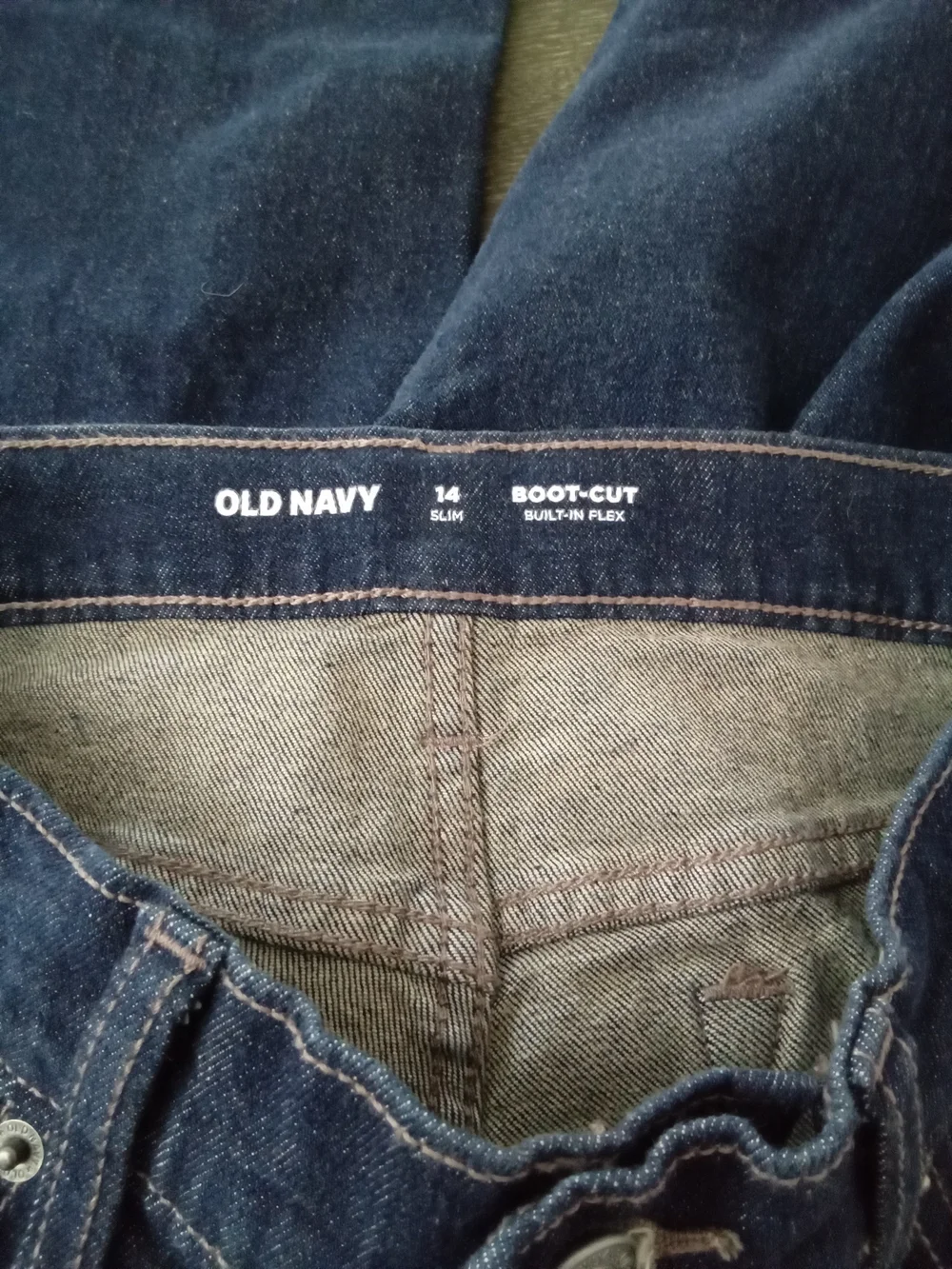 Old Navy Kids Boot-Cut Built-In Flex Jeans Dark Wash Size 14 Slim